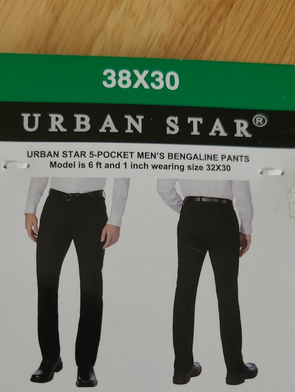Urban Star Pants ~ 38x30 ~ Blk
